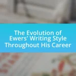 The Evolution of Ewers’ Writing Style Throughout His Career